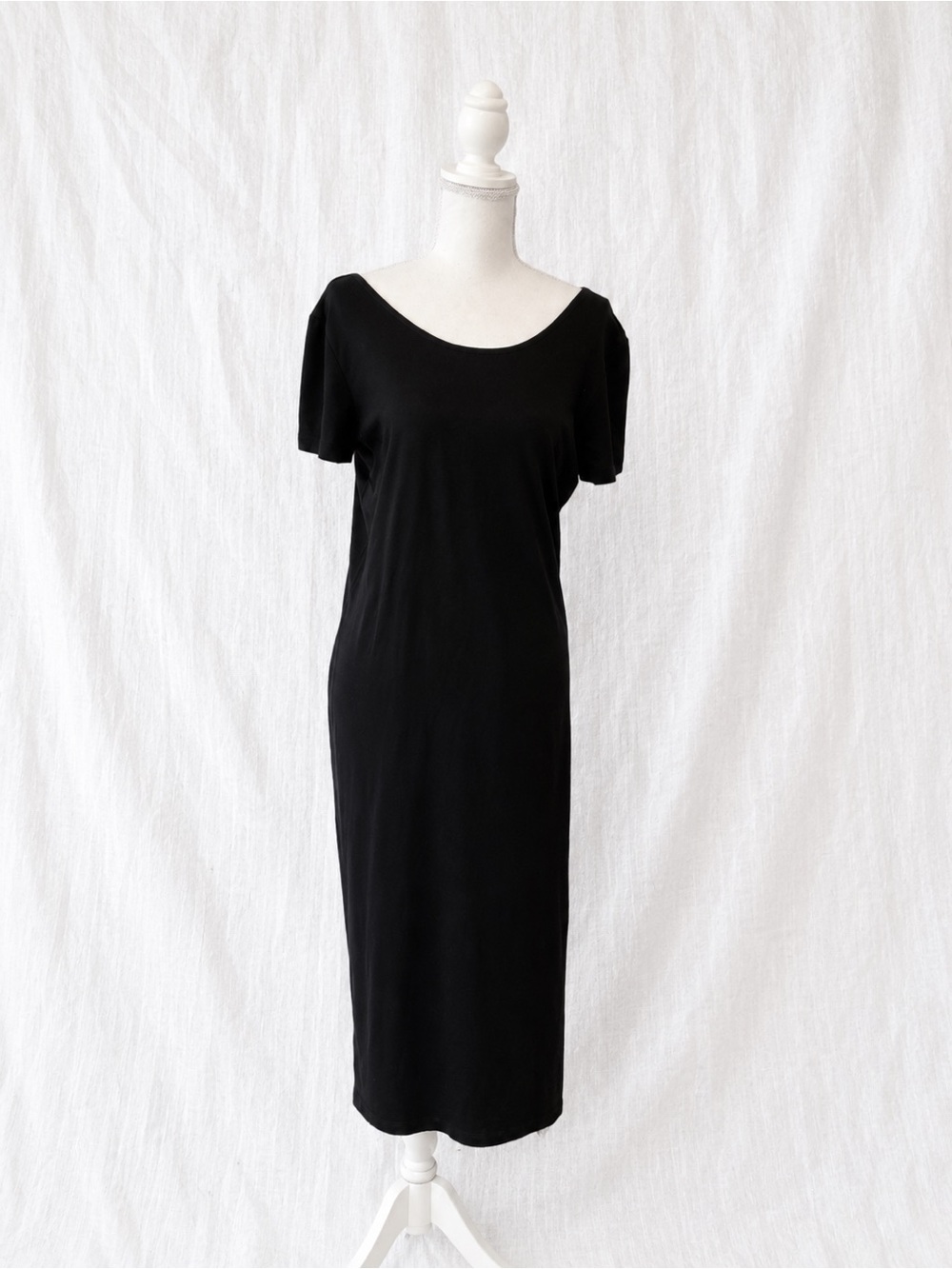 Only Black Short-Sleeve Midi Dress